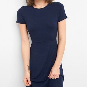 Gap Fit & Flare Dress Soft Spun Navy Dress XXL